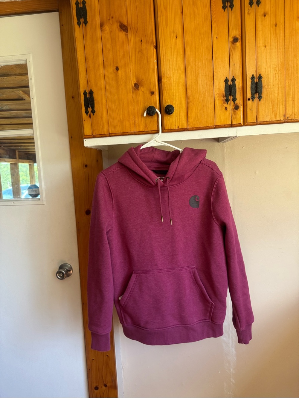 Carhartt Plum Pullover Hoodie with Small Logo